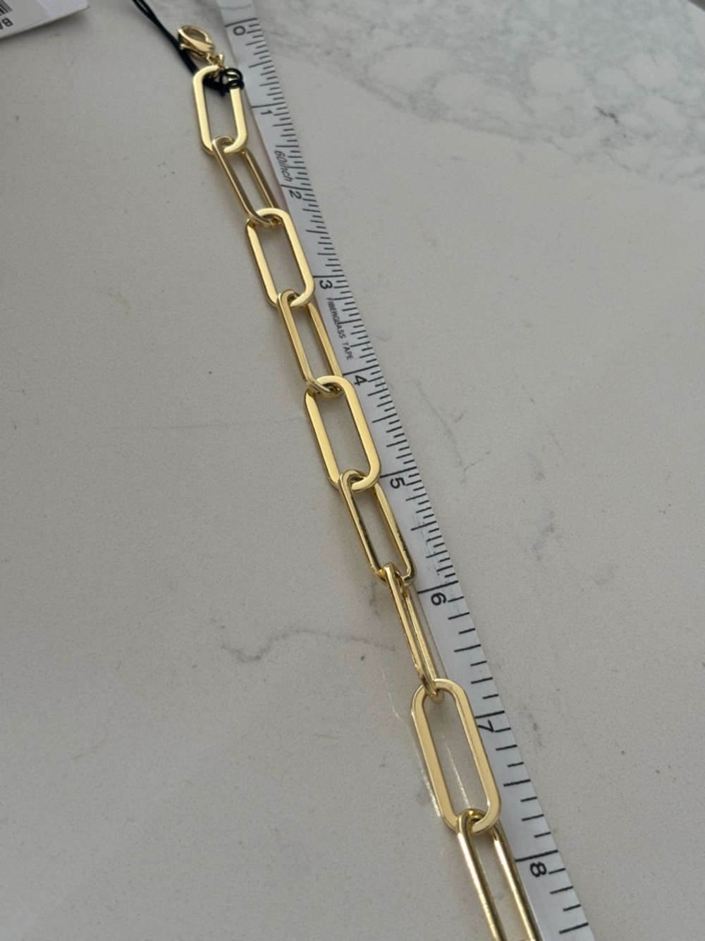 BaubleBar Gold Paperclip Link Chain Necklace - Polished Gold Finish 18-20” - Picture 7 of 7